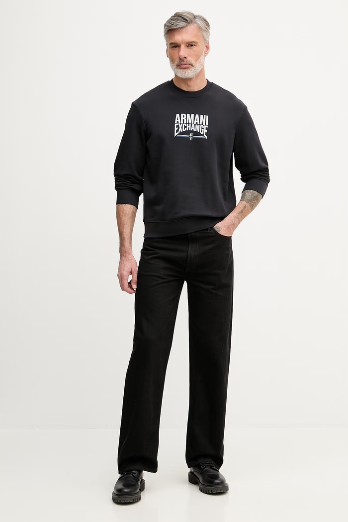 Armani Exchange pánska mikina s bavlnou XM002446.AF22124 čierna SS26