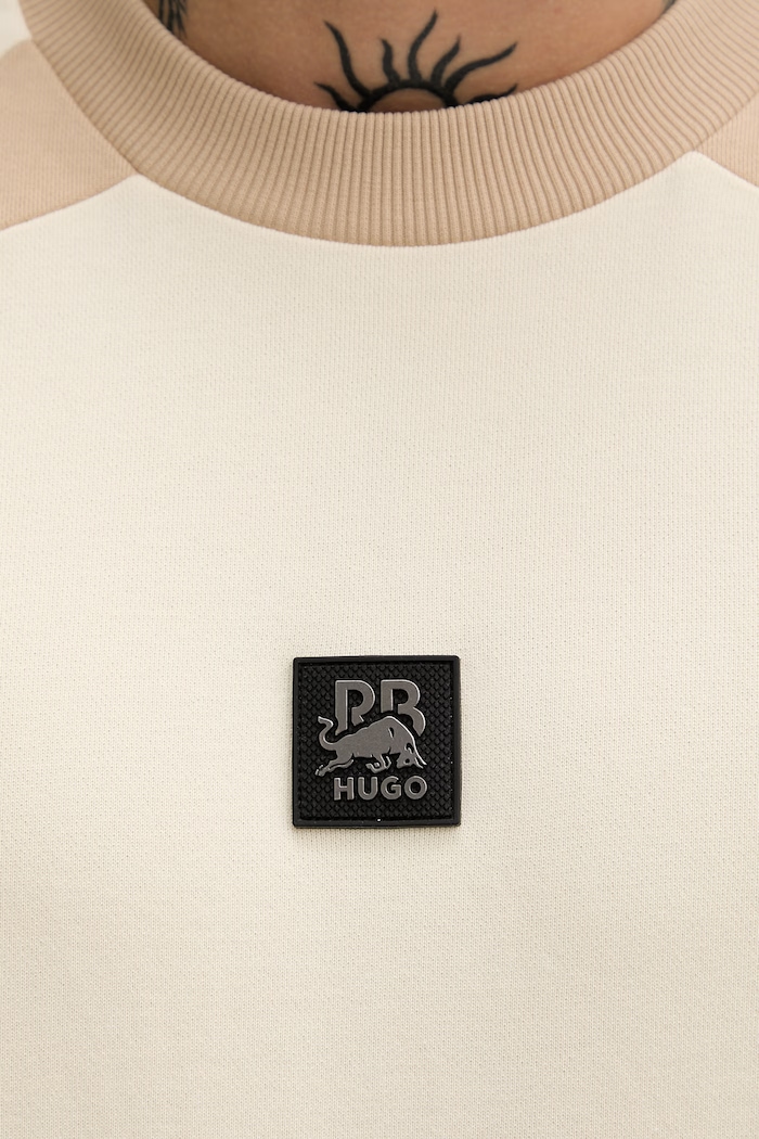 HUGO кофта чоловіча бавовняна Davalio_RB 50559679 бежевий