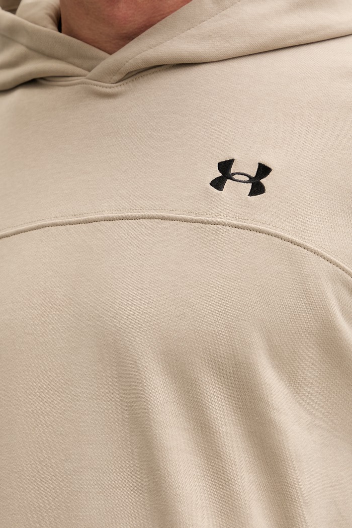 Under Armour mikina s kapucňou pánska s bavlnou Rival LW Hoodie 6012335 béžová
