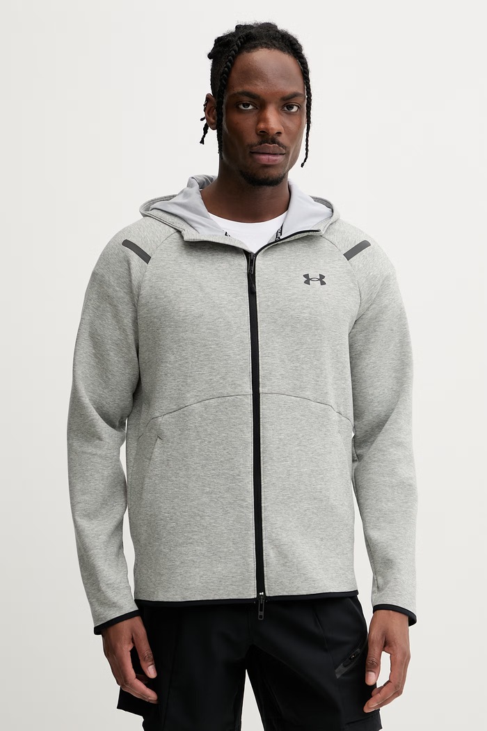Under Armour hanorac cu fermoar, pentru bărbați Unstoppable Flc gri 1389352