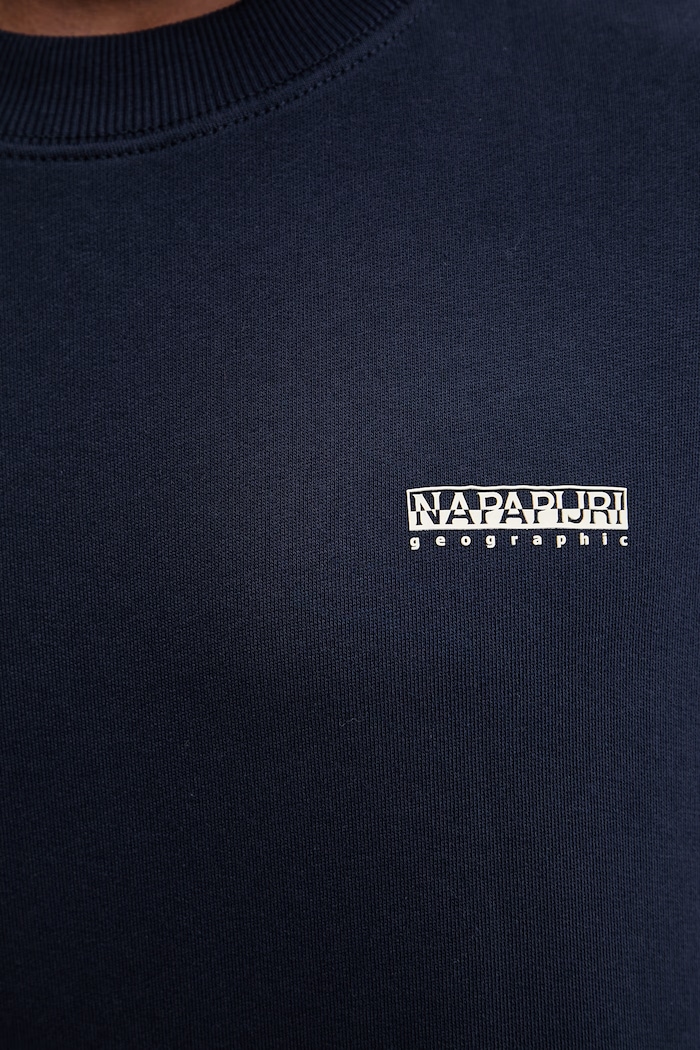 Napapijri bluza bawełniana SMALL BOX NP0A88TP1761 granatowy