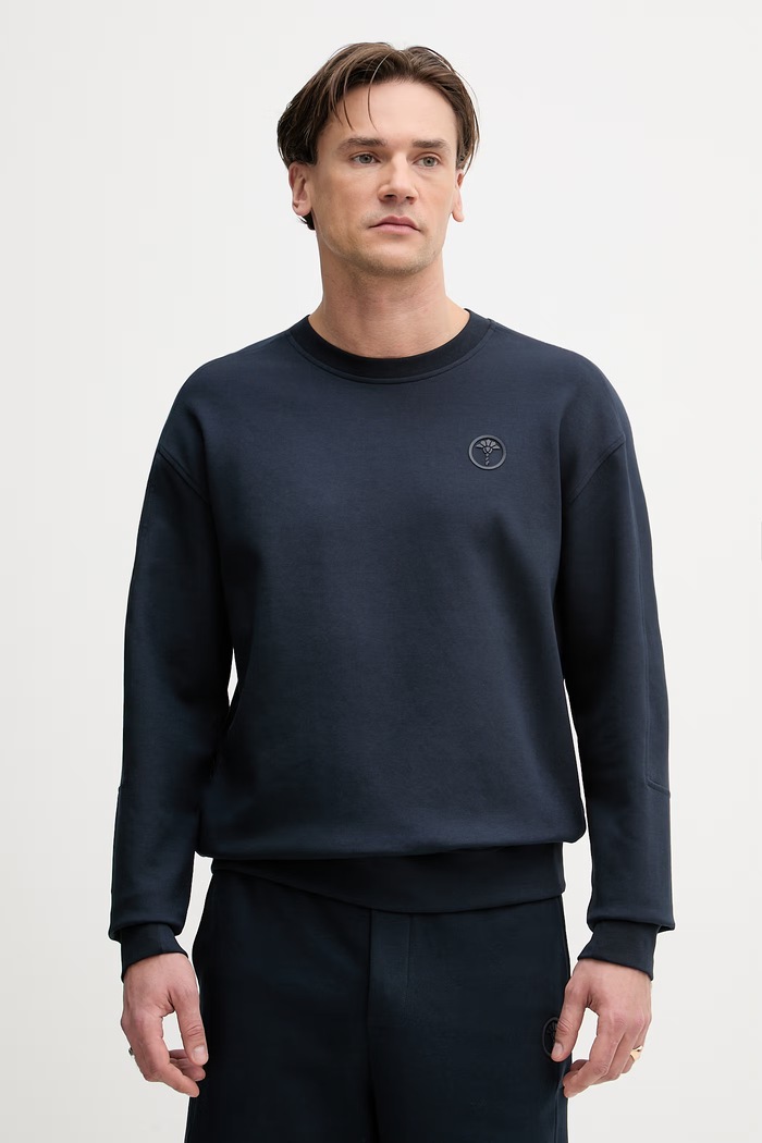 Joop! bluza męska z bawełną granatowy 30101953