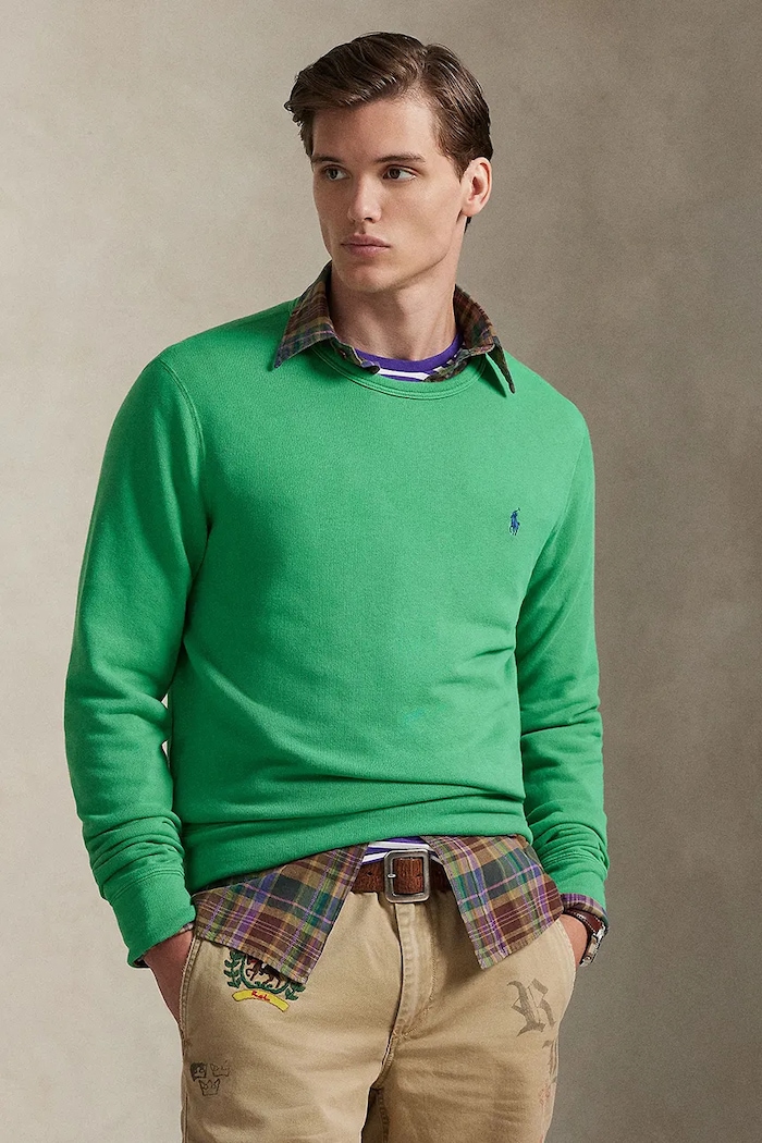 Polo Ralph Lauren ISLAND LOOPBACK-KNT-SWEATSHIRT кофта бавовняна чоловіча зелений 710A12485003