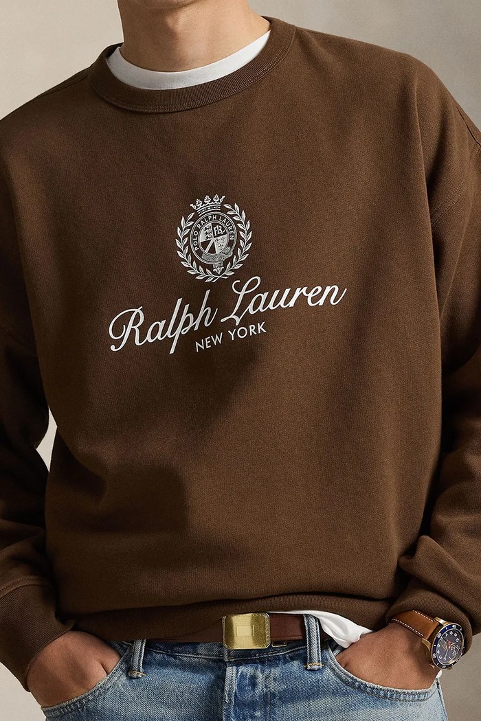 Ρούχα Μπλούζα Polo Ralph Lauren SEASONAL FLEECE-KNT-SWEATSHIRT 710A13264001 καφέ
