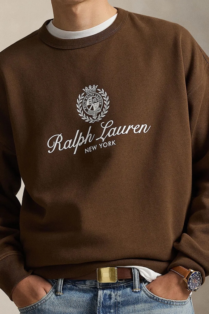 Ρούχα Μπλούζα Polo Ralph Lauren SEASONAL FLEECE-KNT-SWEATSHIRT 710A13264001 καφέ