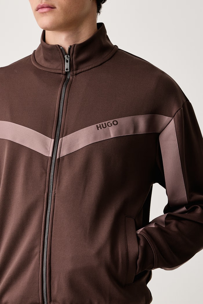 Bluza męska z bawełną Darti HUGO 50549418 brązowy