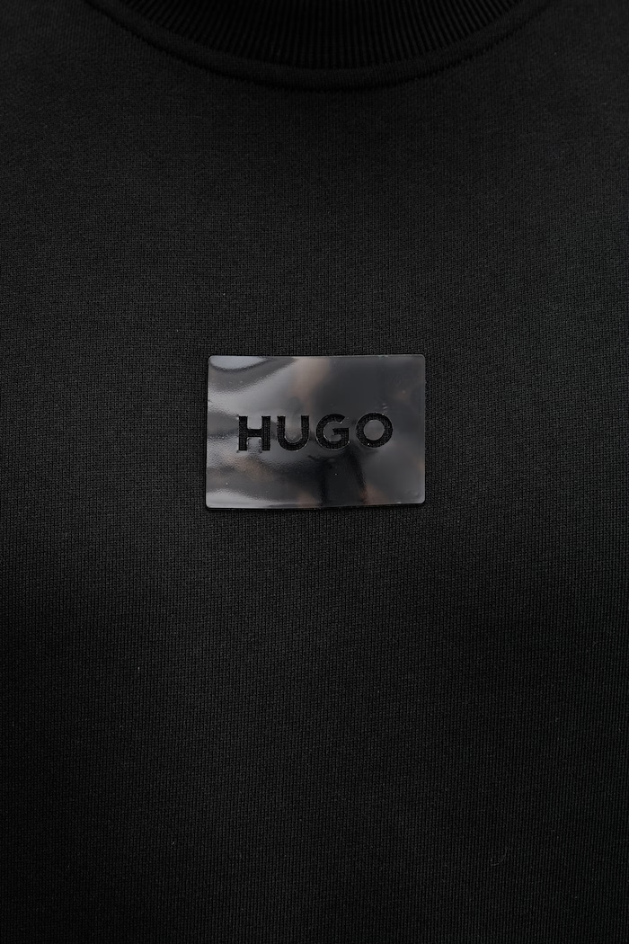 Bombažen pulover HUGO Daylo 50557452 črna