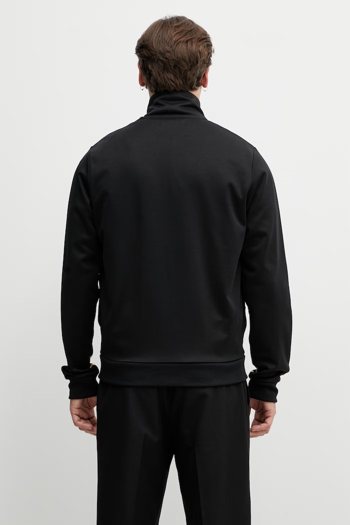 Oblečenie Fred Perry mikina na zips pánska s bavlnou J2329 čierna