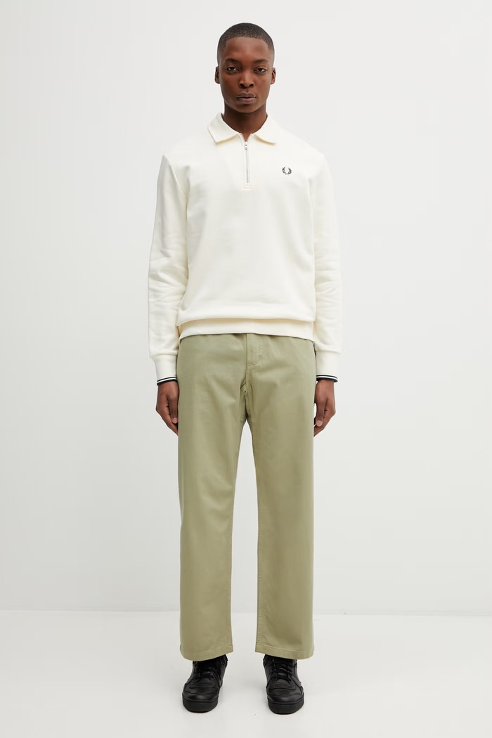 Bavlnená mikina Fred Perry M2426 béžová