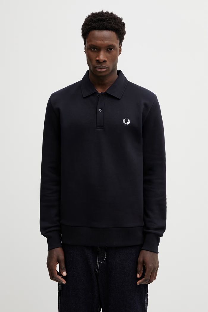 Fred Perry pulover s kapuco moški Brez kapuce mornarsko modra M2427