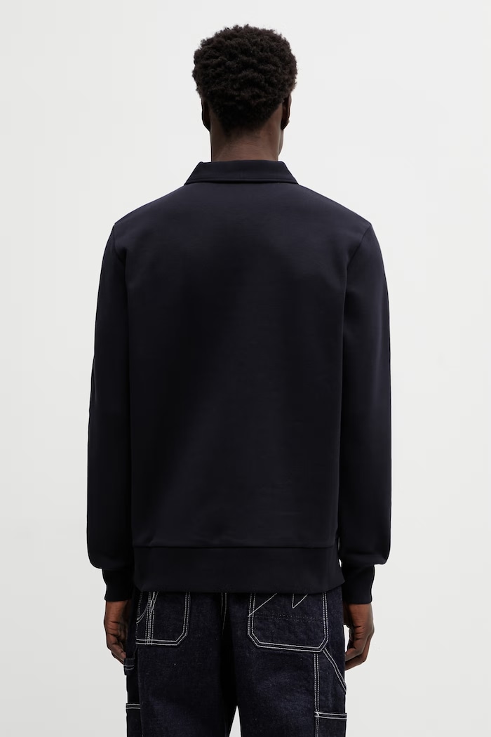 Oblačila Fred Perry pulover s kapuco moški M2427 mornarsko modra
