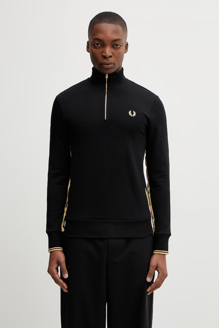 Fred Perry кофта бавовняна чоловіча бавовна чорний M2444