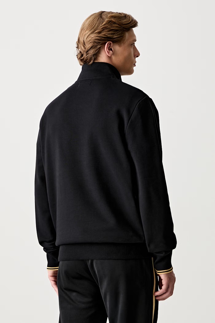 Odjeća Fred Perry dukserica od pamuka za muškarce M2444 crna