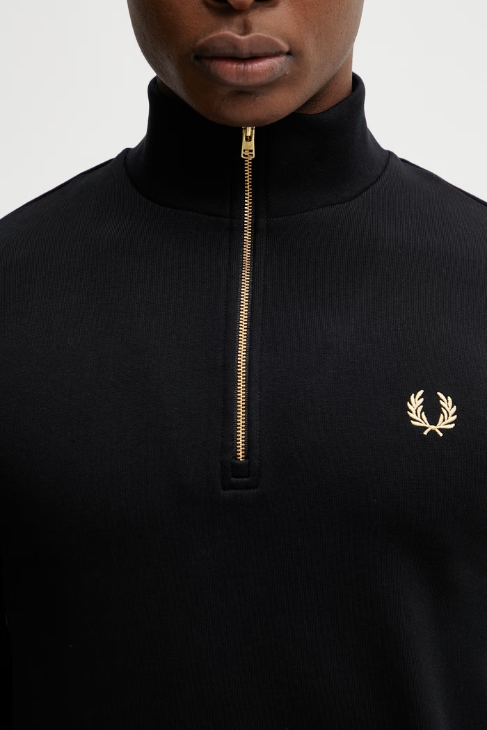 Fred Perry hanorac pentru bărbați din bumbac negru M2444