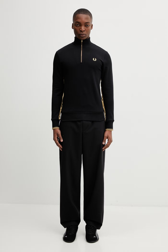 Fred Perry hanorac pentru bărbați din bumbac M2444 negru