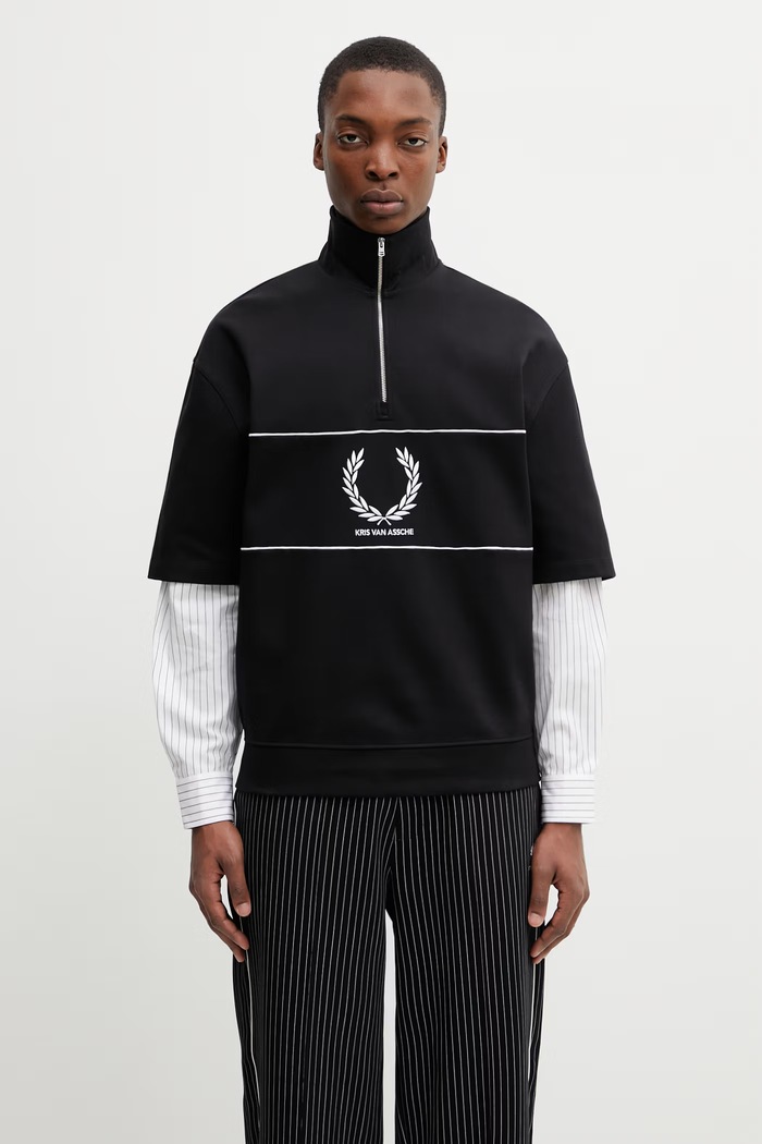 Fred Perry Bluza męska x Kris Van Assche czarny SM2112