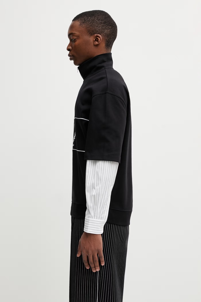 Fred Perry Bluza męska x Kris Van Assche SM2112 czarny SS26