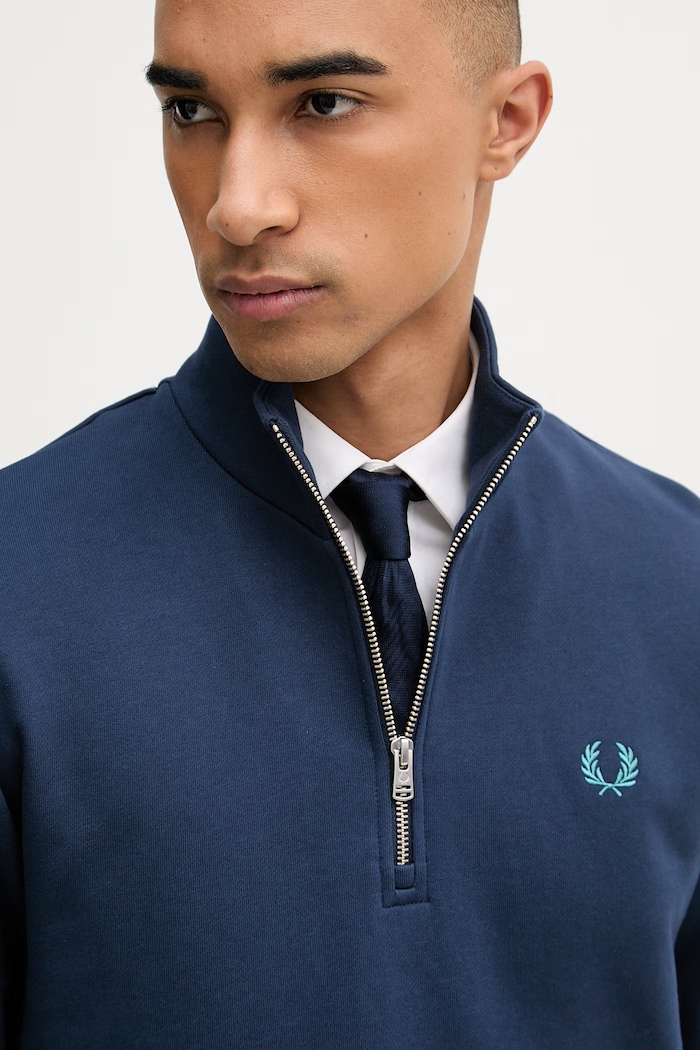 Fred Perry pulover moški bombažen mornarsko modra M3574.86A