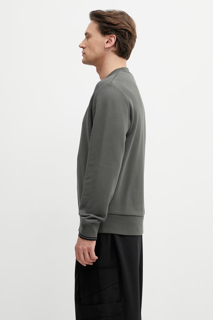 Fred Perry bluza męska bawełniana M7535.U70 zielony SS26