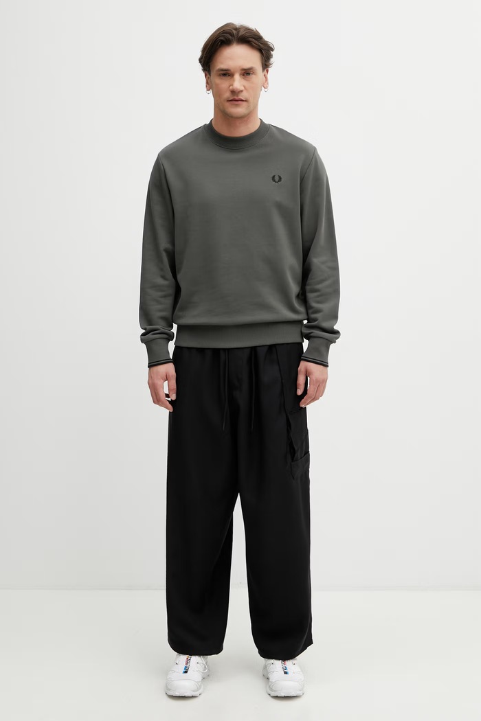 Fred Perry bluza męska bawełniana M7535.U70 zielony