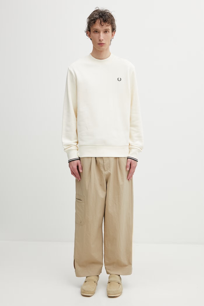 Fred Perry pulover moški bombažen M7535.84A bež