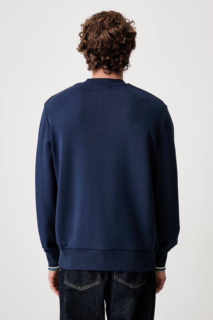 Ρούχα Fred Perry μπλούζα βαμβακερή ανδρική M7535.86A σκούρο μπλε