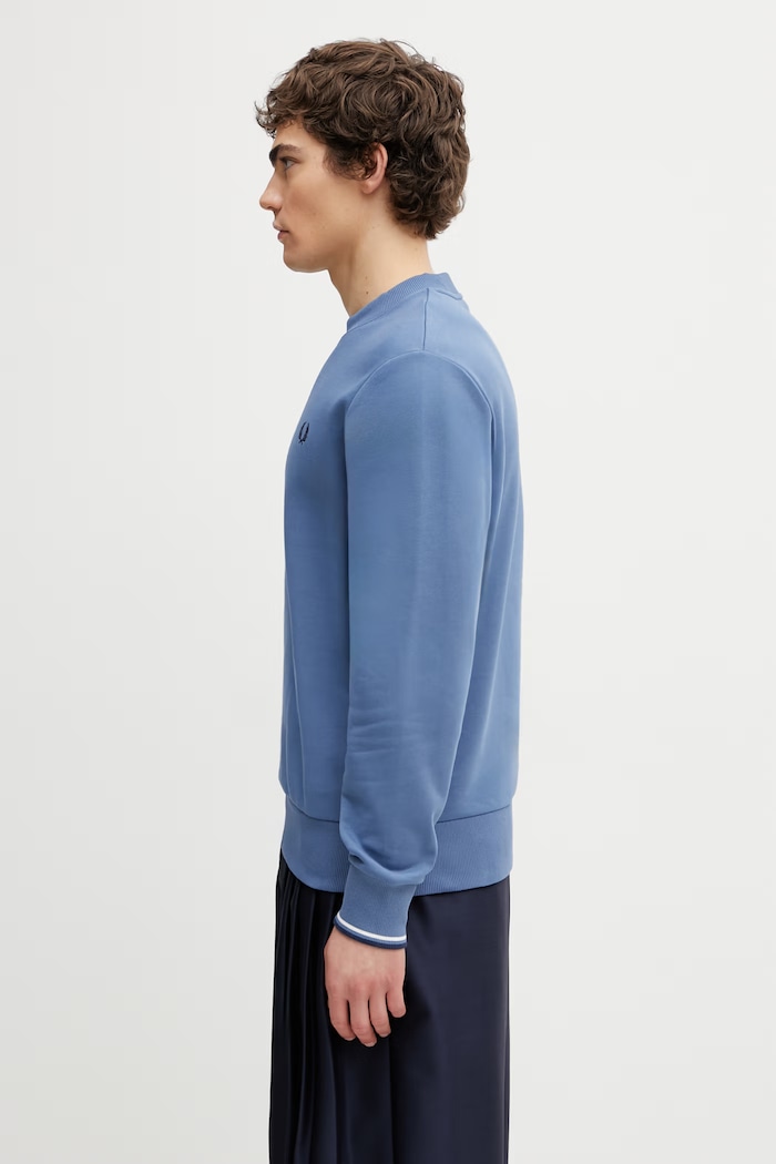 Fred Perry Men's cotton sweatshirt M7535.89A blue SS26