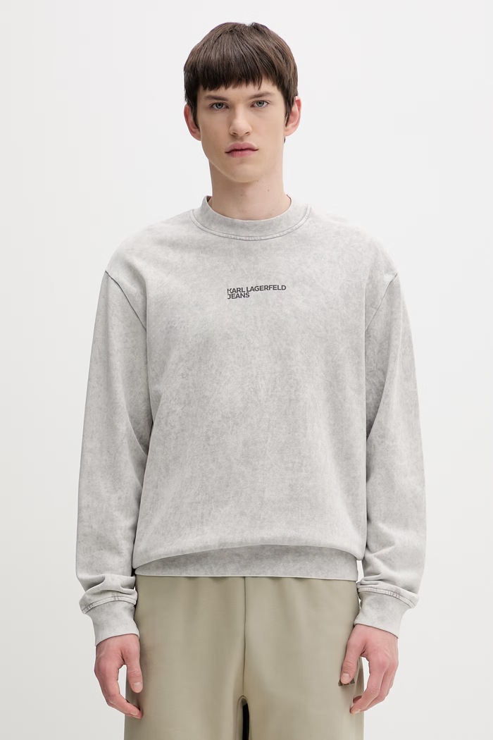 Karl Lagerfeld Jeans hanorac pentru bărbați, din bumbac gri B2M20032
