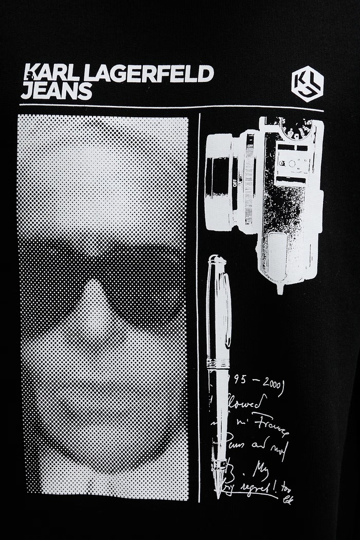 Karl Lagerfeld Jeans oversize mikina pánska bavlnená B2M20033 čierna