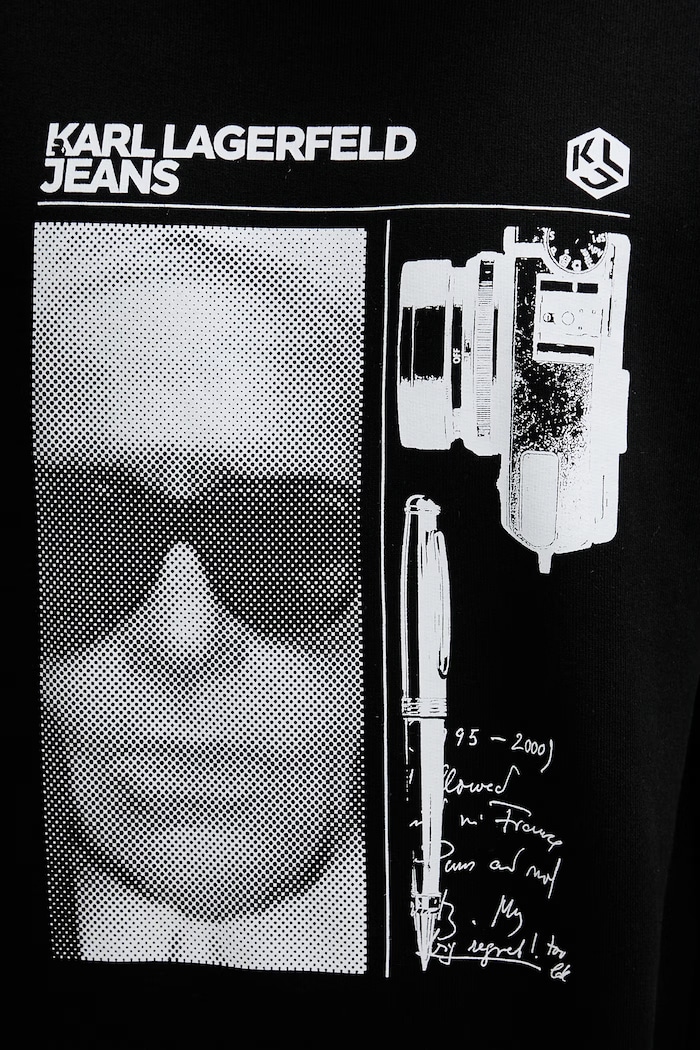 Karl Lagerfeld Jeans oversize mikina pánska bavlnená B2M20033 čierna
