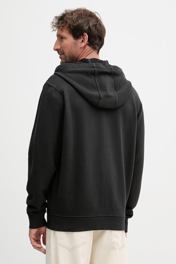 Oblečenie Guess mikina na zips s kapucňou pánska bavlnená M6GQ15.K3019 čierna