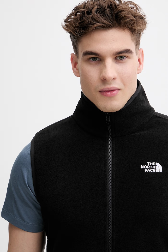 The North Face суичър без ръкави мъжки GLACIER черен NF0A8DQNJK31