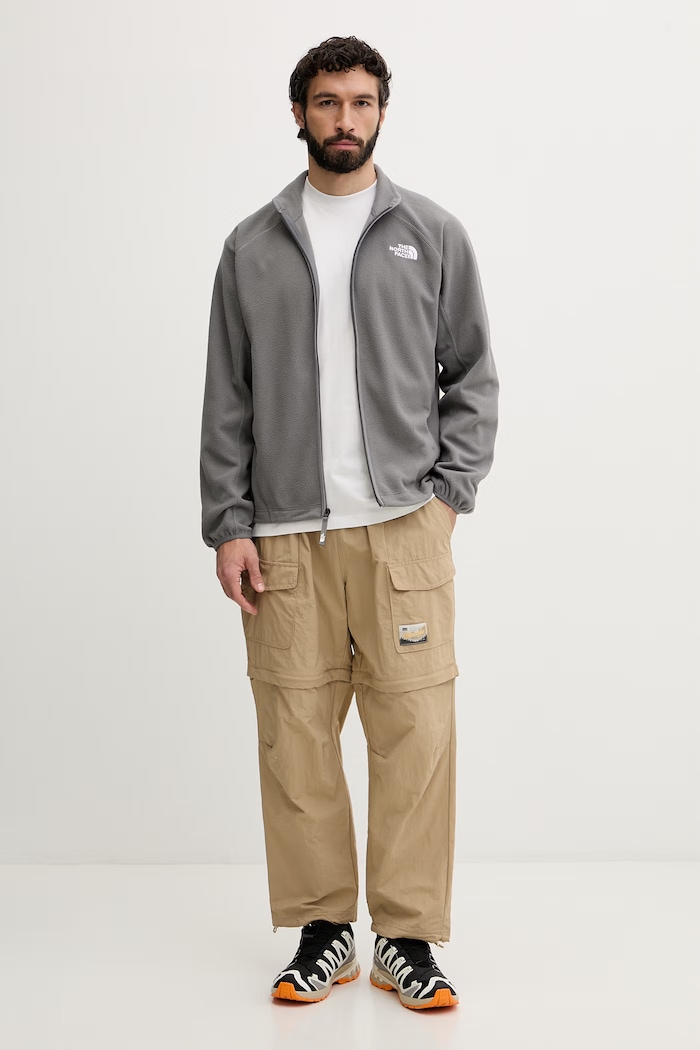 The North Face bluza sportowa męska polarowa OXARA NF0A8G0Z0UZ1 szary SS26