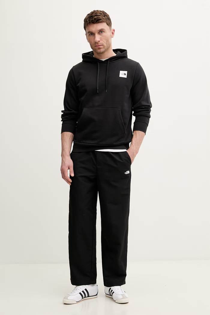 The North Face μπλούζα με κουκούλα ανδρική με βαμβάκι Evolution NF0A8G9EJK31 μαύρο SS26