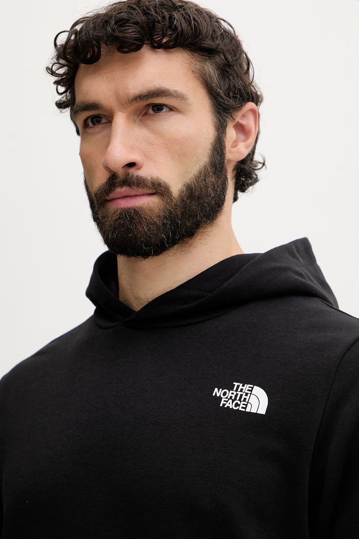 The North Face μπλούζα με κουκούλα Ανδρική με βαμβάκι MONTE μαύρο NF0A8GA8JK31