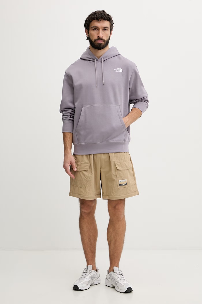 The North Face суичър мъжки от памук Essential NF0A89ESG7O1 виолетов SS26