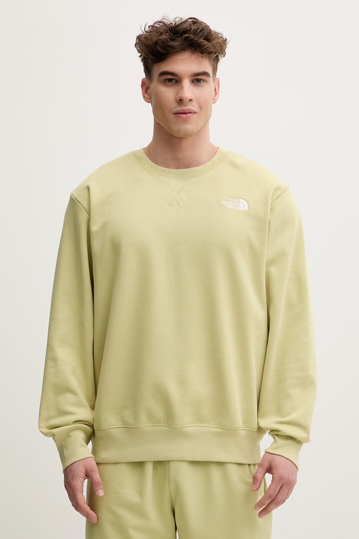 The North Face hanorac pentru bărbați, cu bumbac Essential verde NF0A89ETG731