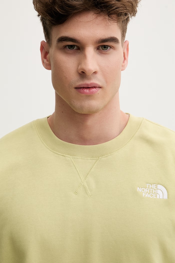 The North Face hanorac pentru bărbați, cu bumbac Essential verde NF0A89ETG731