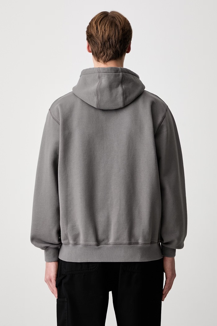 Odzież by Parra End the bunny bluza rozpinana z kapturem z bawełną męska 55410 szary