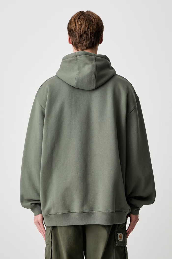 Odzież By Parra End the bunny bluza z kapturem męska bawełniana 55411.Green zielony