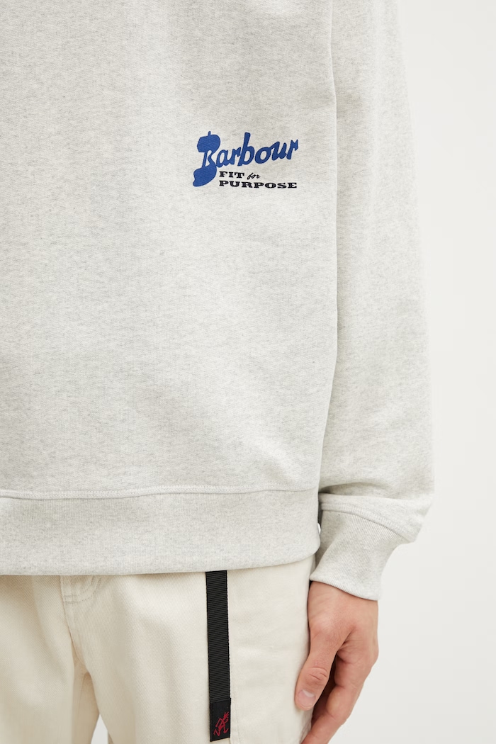 Barbour MOL0740BE54 mikina loungwear bavlnená dámska béžová MOL0740BE54