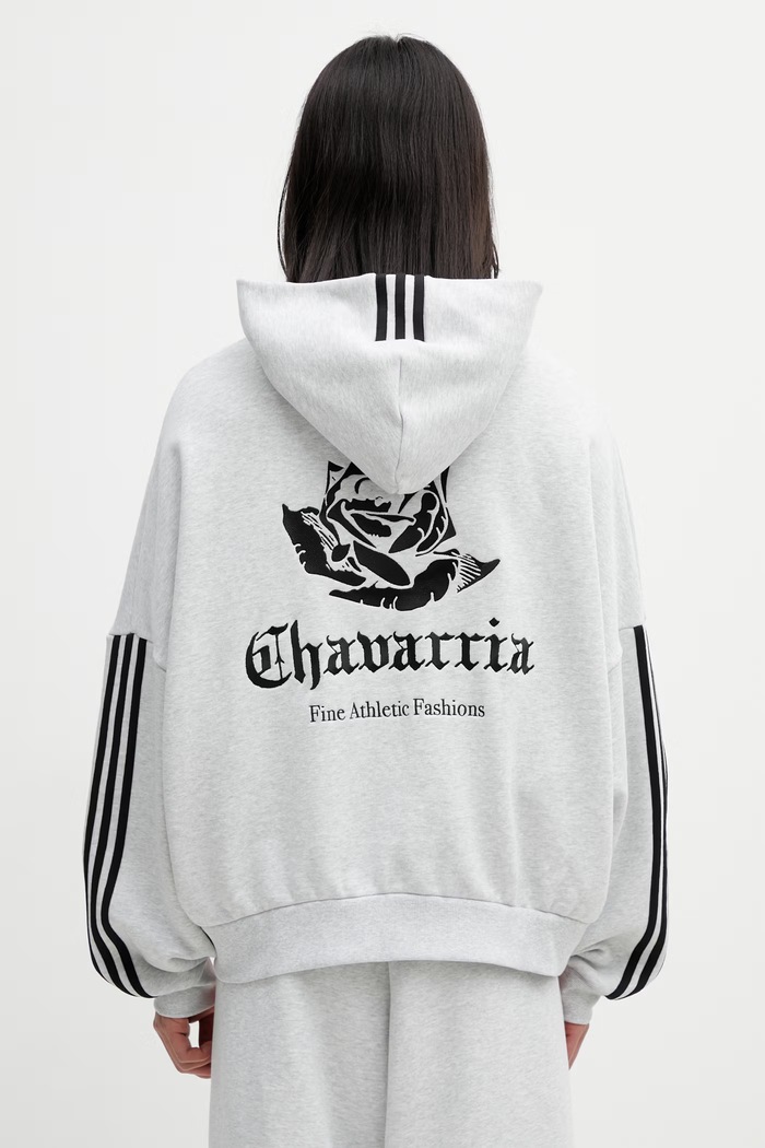 adidas Originals x Willy Chavarria μπλούζα ανδρική με βαμβάκι γκρί KV2250