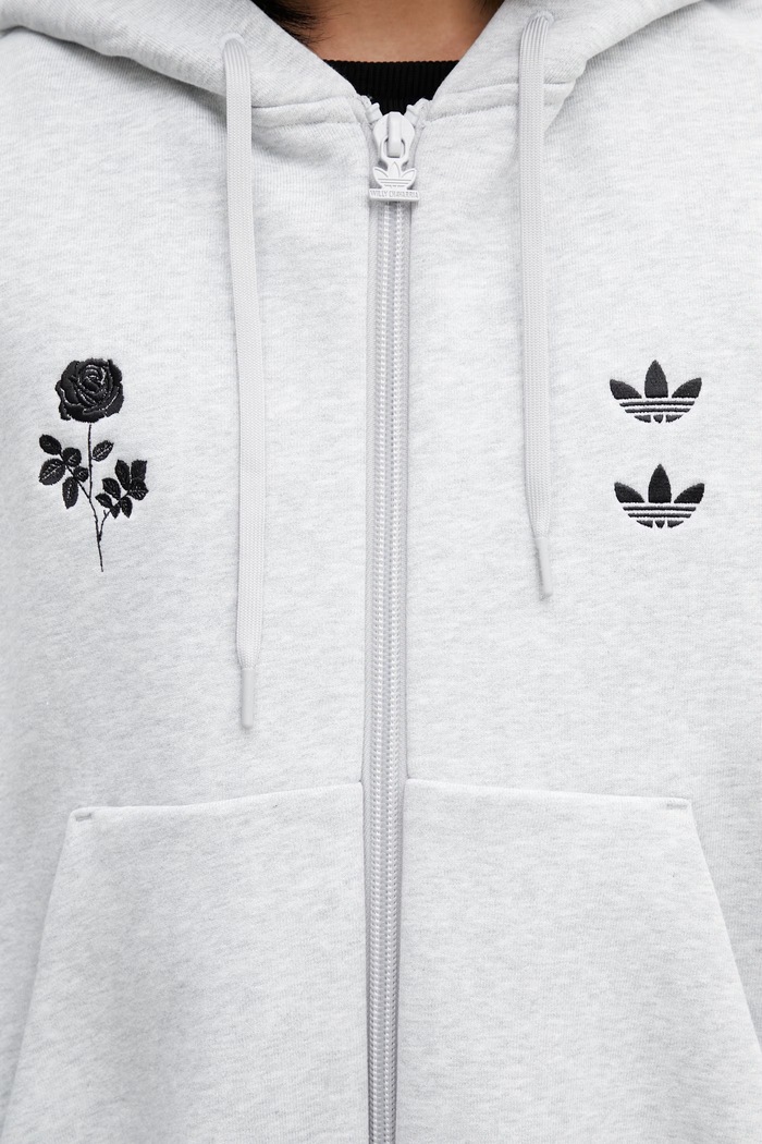 adidas Originals x Willy Chavarria μπλούζα ανδρική με βαμβάκι γκρί KV2250