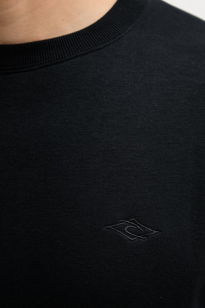 Rip Curl μπλούζα ανδρική με βαμβάκι CLASSIC SURF 0APMFL μαύρο