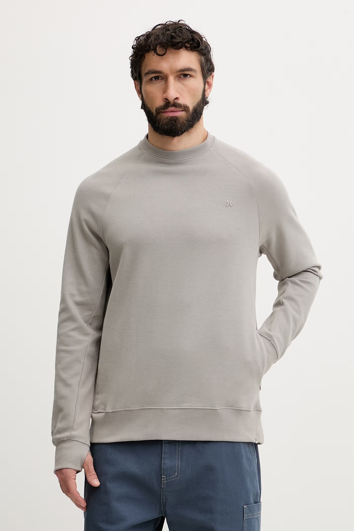 Hurley pánska mikina s bavlnou sivá MFTEU00015