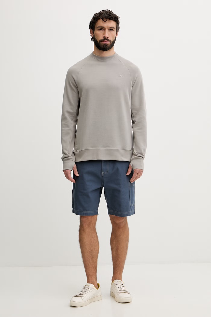 Hurley pánska mikina s bavlnou MFTEU00015 sivá SS26
