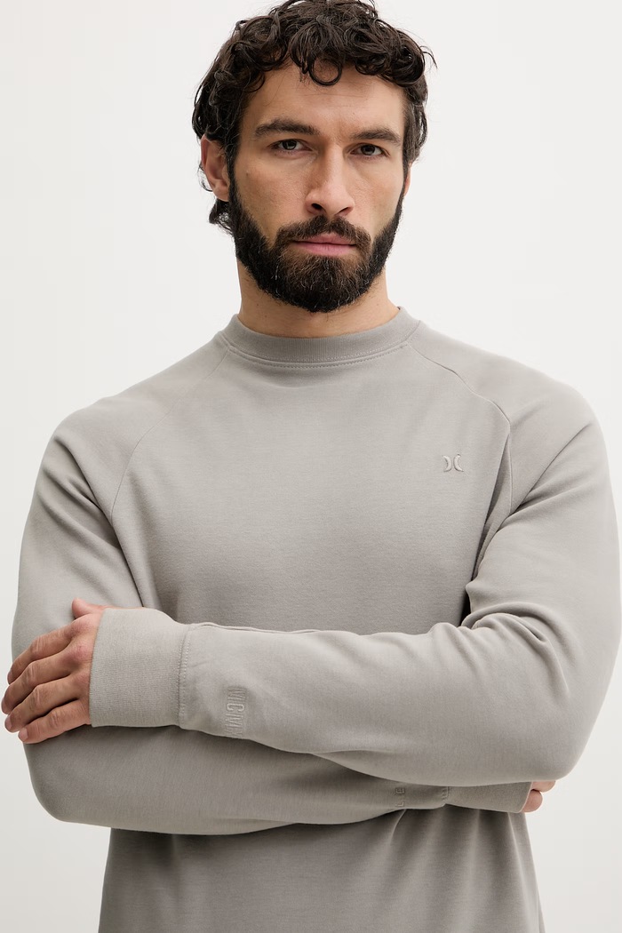Hurley pánska mikina s bavlnou sivá MFTEU00015