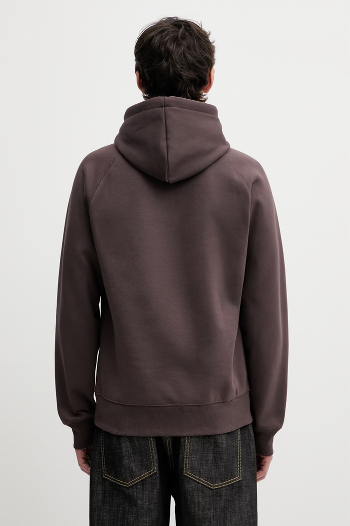 Одяг Carhartt WIP Hooded Chase Sweat кофта з капюшоном чоловіча I033661.3LNXX коричневий