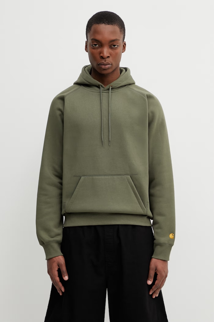 Carhartt WIP Hooded Chase Sweat кофта с капюшоном с хлопком для мужчин зелёный I033661.3LRXX