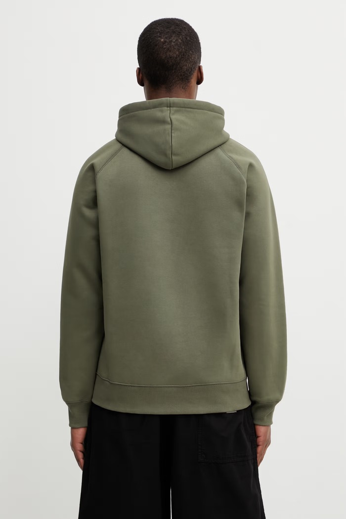 Одежда Carhartt WIP Hooded Chase Sweat кофта с капюшоном с хлопком для мужчин I033661.3LRXX зелёный